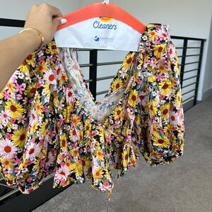 For love & Lemons top Floral Top